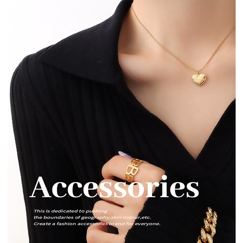 Dây chuyền vòng cổ nữ titan tim dây mì X6-407A - CAM KẾT KHÔNG GỈ, KHÔNG BAY MÀU - BẢO HÀNH 12 THÁNG