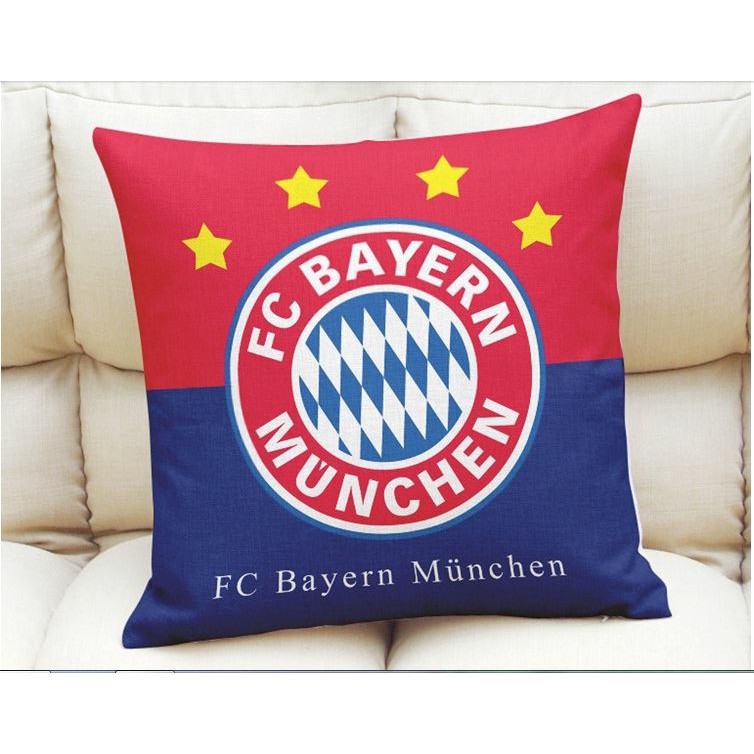Gối vuông in logo câu lạc bộ Manchester United, Chelsea, Barcelona, Real Madrid, Arsenal
