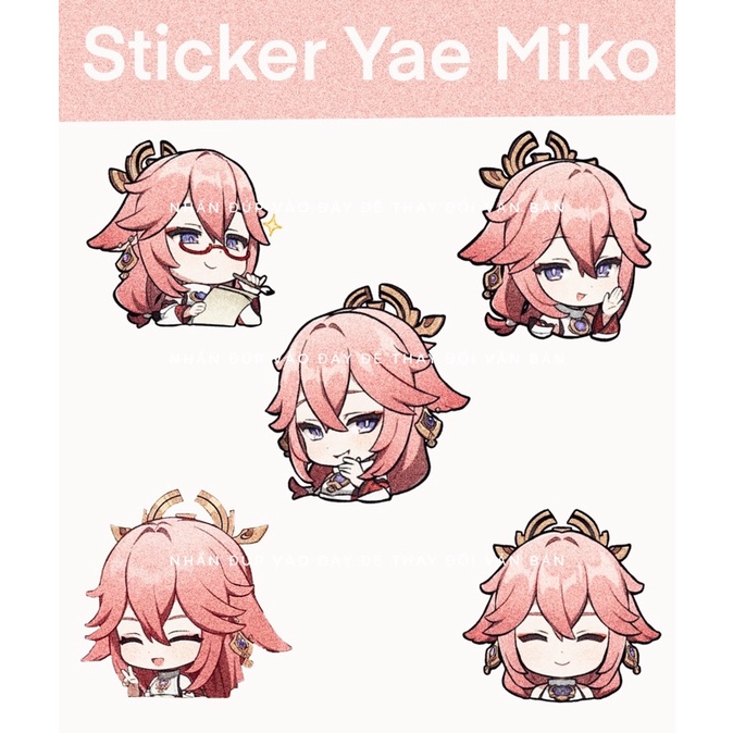set sticker nhân vật yae miko.