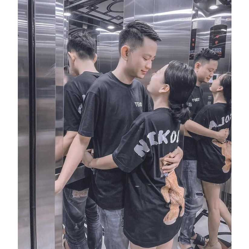 (Quà tặng 1 khẩu trang) Áo thun tay lỡ Teddy,áo phông nam nữ unisex