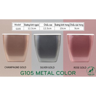 Chậu cây tự dưỡng thông minh - G105 Metal Color