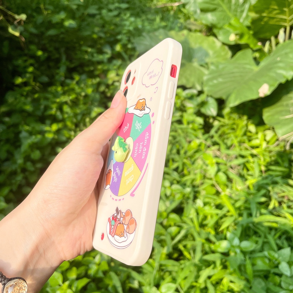 Ốp lưng iphone cạnh vuông bảo vệ camera gắn khủng long nổi xoay ốp iphone 5/5s/6/6plus/7plus/x/xs/promax/12promax bi352