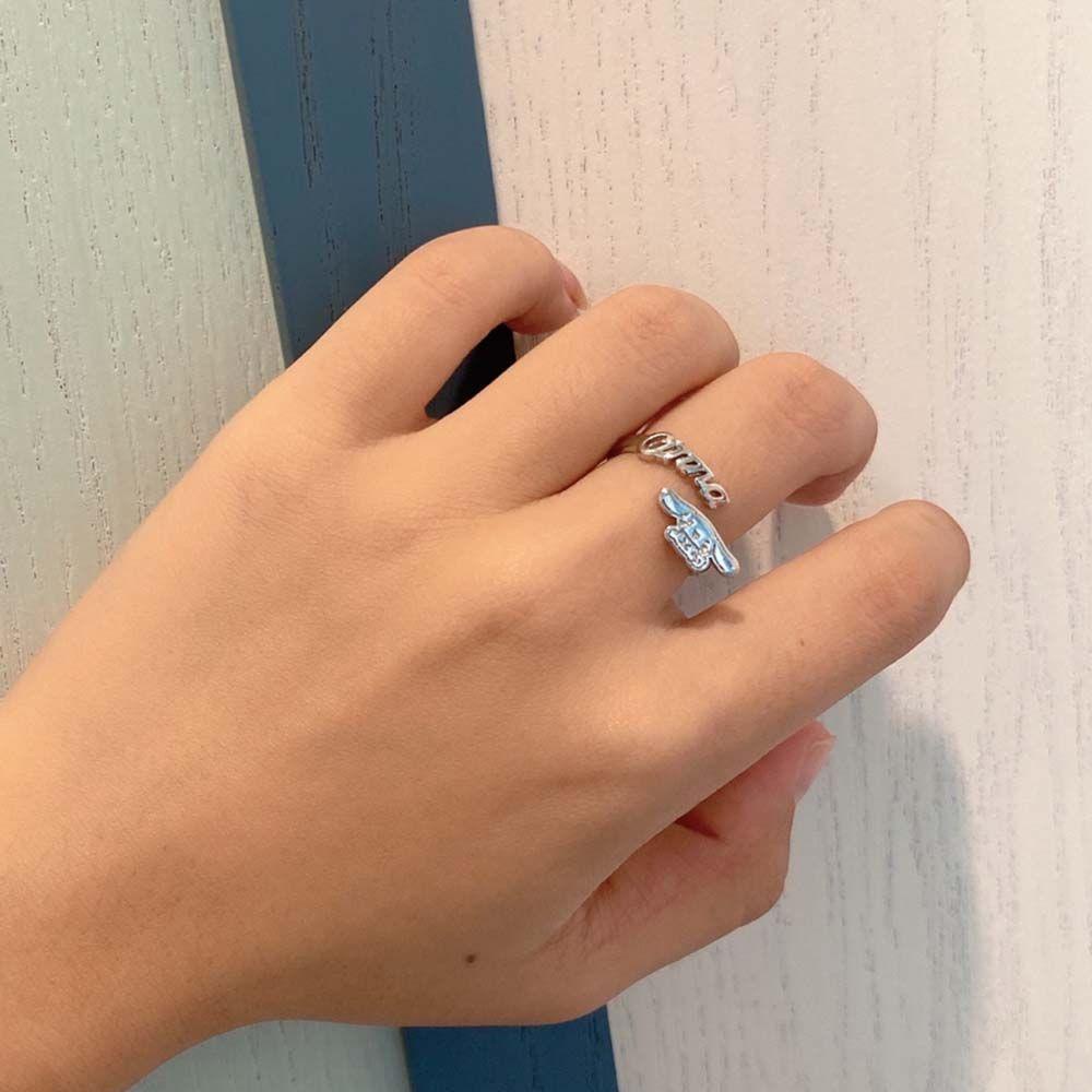 Nhẫn Hở Hình Cinnamoroll Đơn Giản Phong Cách Hàn Quốc Cho Nữ