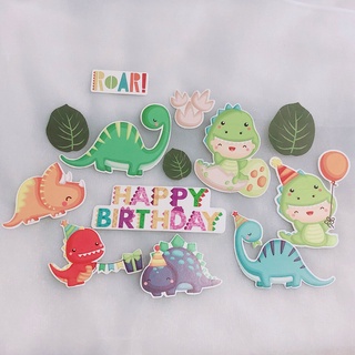 Set que giấy HPBD em bé khủng long chibi (set)