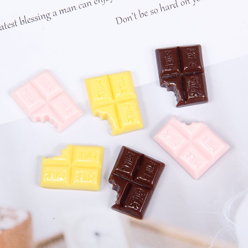 Charm Slime Hình Thỏi Socola - Charm Trang Trí Bằng Nhựa Kích Thước 2,5cm, N222