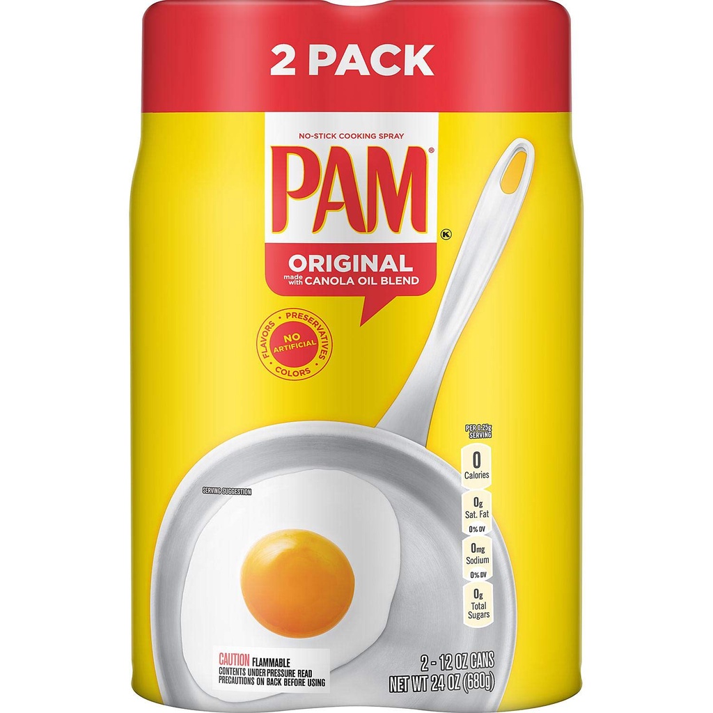 Dầu Ăn Kiêng hạt cải Pam original 12 oz - Dạng Xịt 0 calories