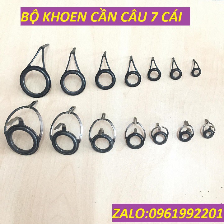 01 Bộ khoen Cần Câu 7 Cái-Khoen 1 Chân-Khoen 2 Chân