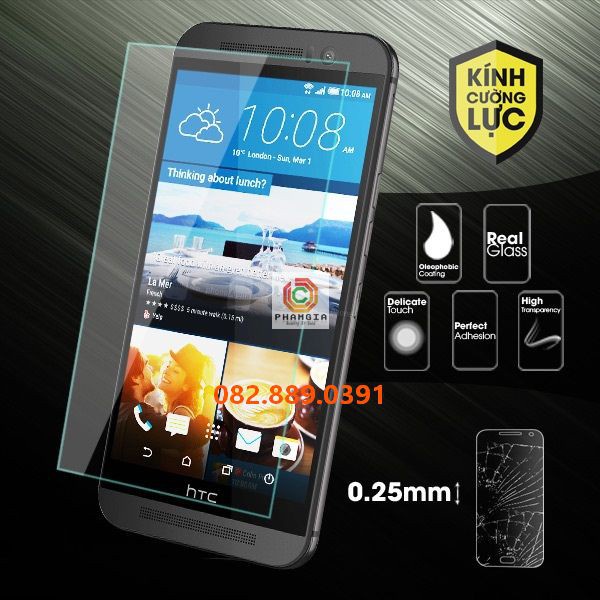 Dán cường lực HTC M8/M9 nano dẻo siêu bền siêu đẹp