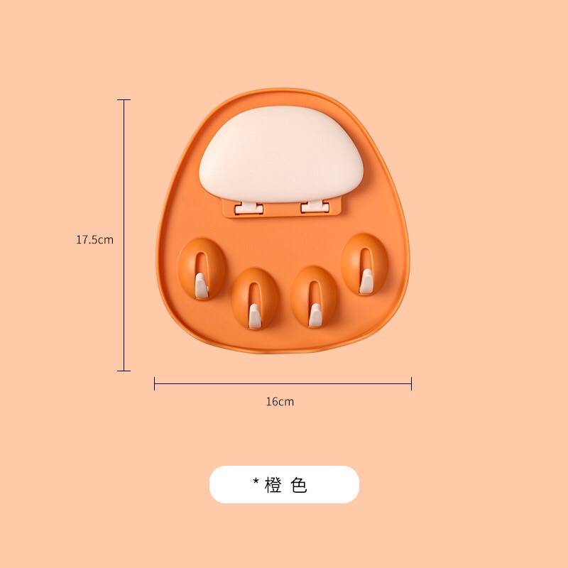 Giá để nắp nồi -gắn tường hình chân mèo đa năng tiện dụng cho nhà bếp Giá để đũa , muỗng , vung xoong tiện lợi nhà bếp