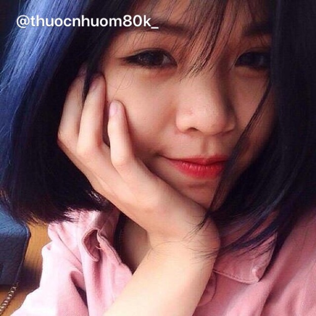 Thuốc nhuộm tóc màu XANH DƯƠNG ĐEN ( tặng kèm trợ nhuộm , găng tay) | BigBuy360 - bigbuy360.vn