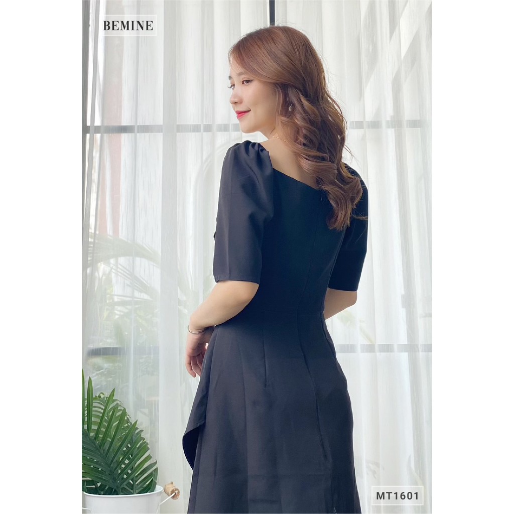 Đầm chun vai xếp li thân BEMINE MT1601DEN | BigBuy360 - bigbuy360.vn