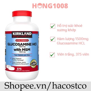 Viên uống Glucosamine HCL 1500mg With MSM 1500mg 375 viên