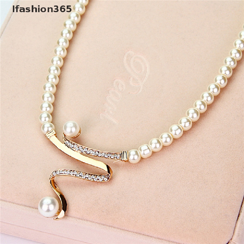 Bộ Vòng cổ + bông tai đính ngọc trai giả 365 cho cô dâu