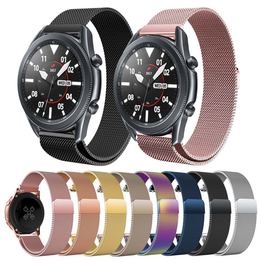 Dây Đeo Inox Milanese 20mm Cho Đồng Hồ Samsung Galaxy Watch 3 41mm/Amazfit Gts 2 Mini/Forerunner 245/245m/645/645m