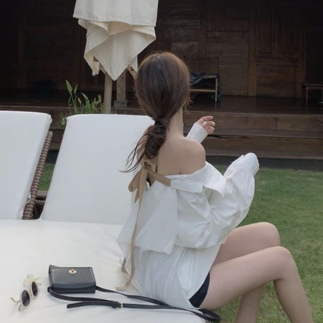Áo váy nơ lưng