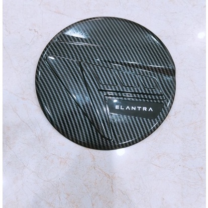 Ốp nắp bình xăng cho xe Elantra 2022 2023 mạ crom/ carbon Mới Nhất