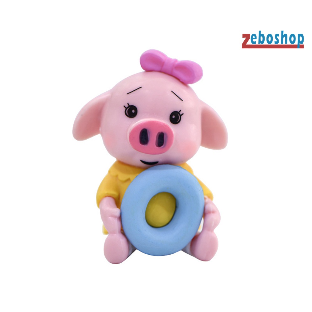 Set 4 Mô Hình Chú Heo Mini Dễ Thương Trang Trí Sân Vườn / Xe Hơi