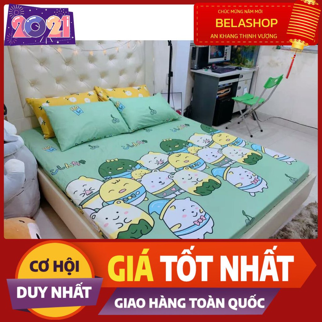 [Free ship-Xả kho cắt lỗ]Drap ga trải giường đệm dày 10cm,15cm,20cm,chát chọn mẫu,Mã 1445