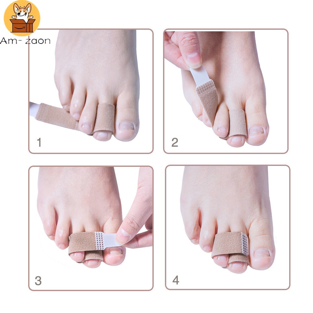 1 Băng Quấn Ngón Chân Chống Trượt Chất Liệu Nhung Cotton Hỗ Trợ Búa / Ngón Chân Gãy