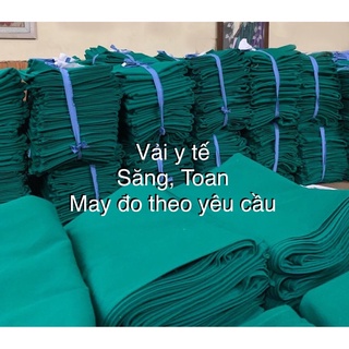 Vải ga y tế, chất liệu 100% Cotton dệt kaki, đạt chuẩn dùng trong y tế, may mặc, thấm hút tốt .Dùng để may Săng, Toan