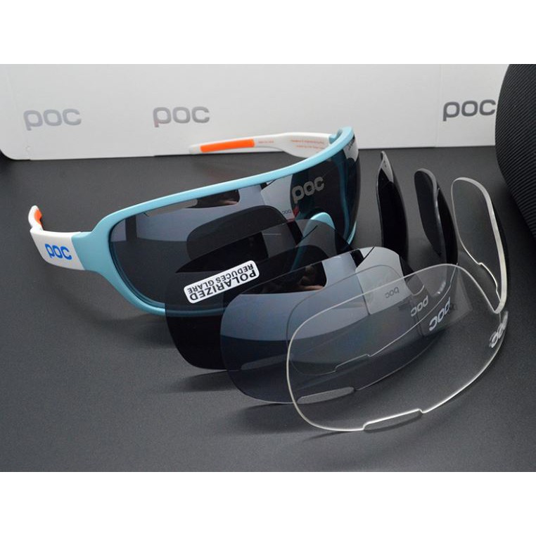 Kính thể thao POC chạy xe kèm theo 4 tròng kính thay thế