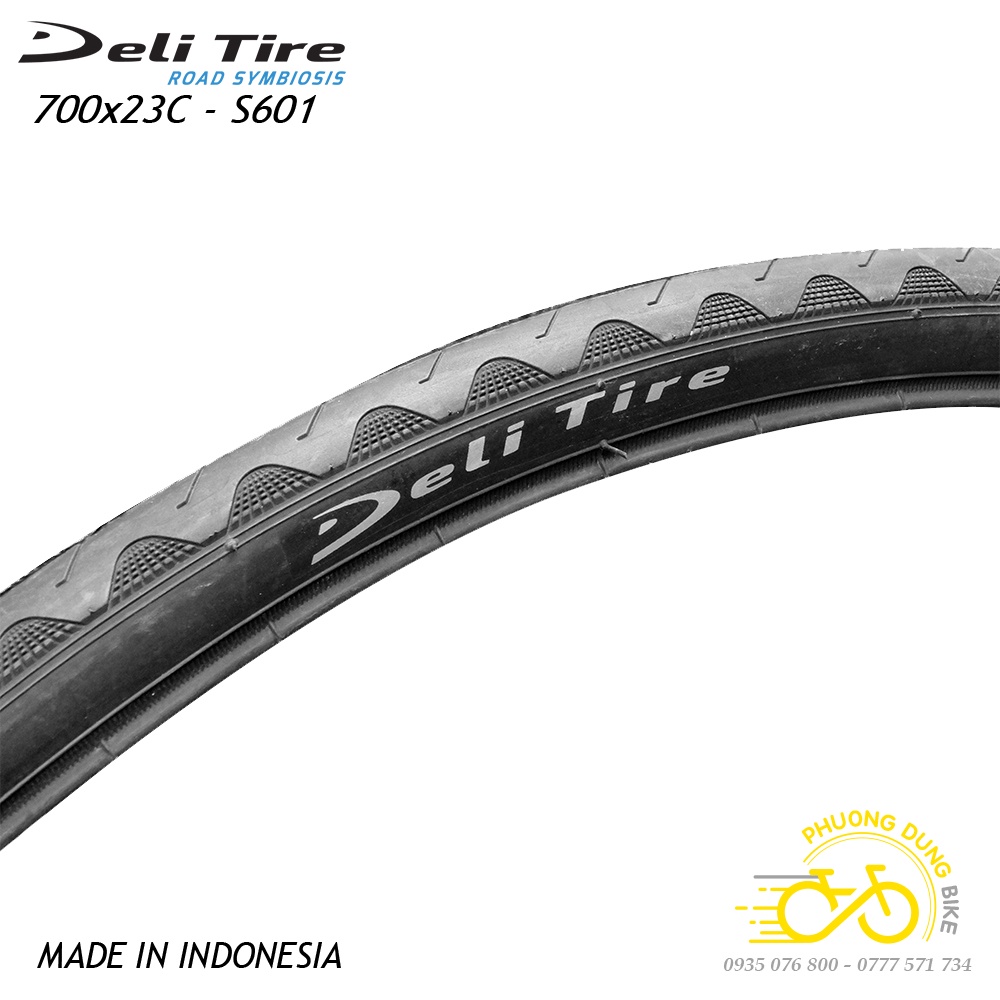 Lốp (Vỏ) xe đạp Deli Tire S601 700x23C - Lốp màu 1 Chiếc