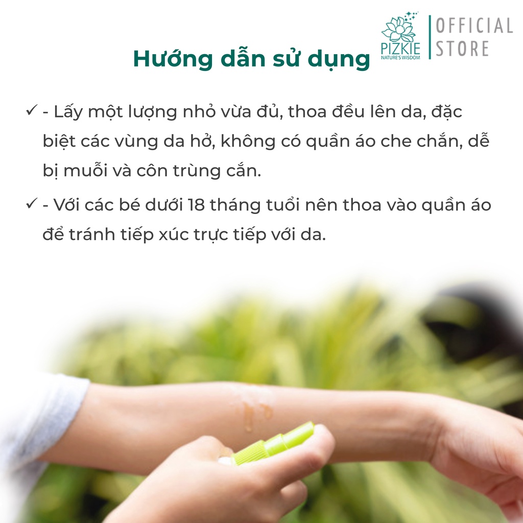 Dầu Đuổi Muỗi GAIA MOSQUITALL PIZKIE Bảo Vệ Bé Yêu và Gia Đình Bạn Khỏi Muỗi, Côn Trùng 50ML