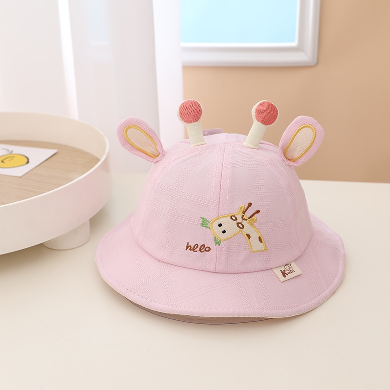 Mũ nón vành ngư dân hươu cao cổ dễ thương phong cách Hàn Quốc cho bé từ 3 tháng đến 2 tuổi