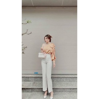 Áo Lụa Lệch Vai Nơ Tay Hot Nhất 2021