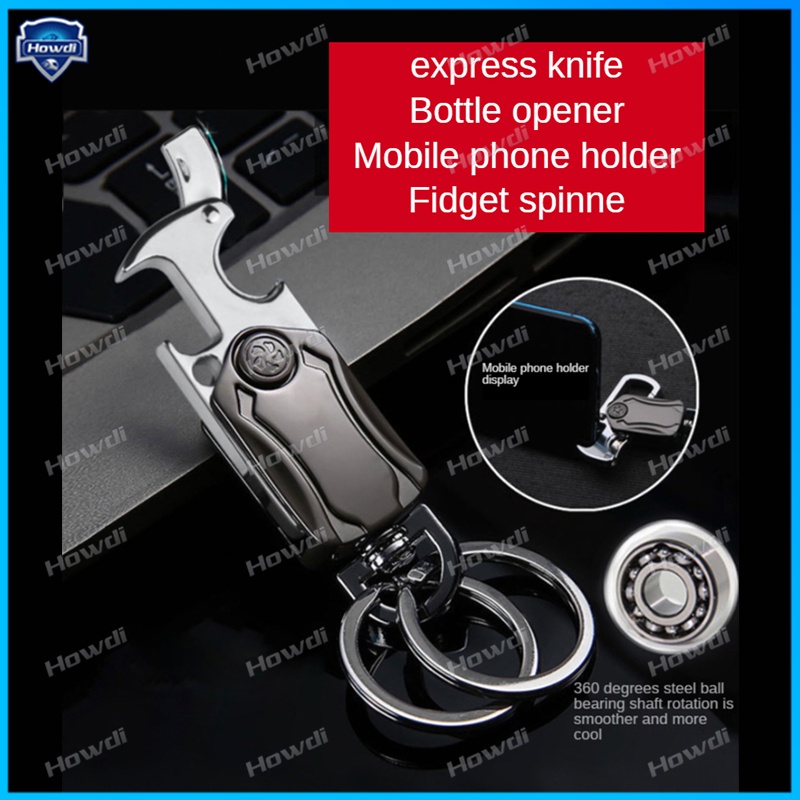 Móc Khóa Kiêm Đồ Khui Nắp Chai Đa Năng Hình Con Xoay Sáng Tạo