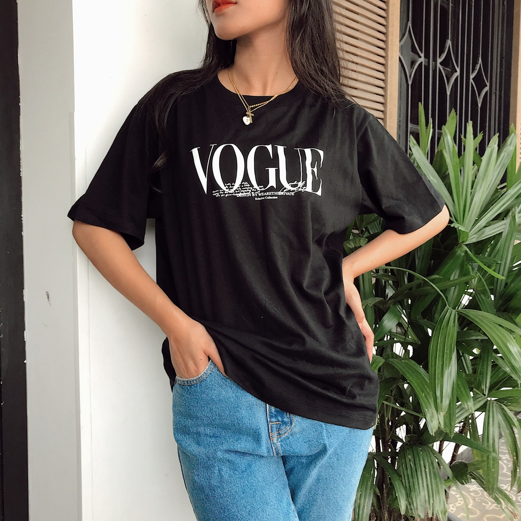 Áo phông nữ Vogue dáng rộng Áo thun cộc tay oversize A1751 Feedback KH