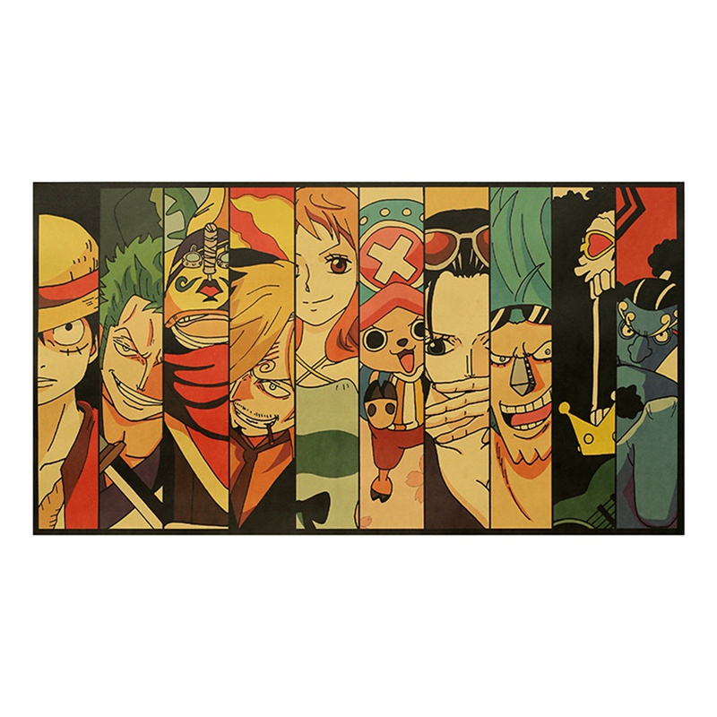 Tranh treo tường trang trí in họa tiết nhân vật hoạt hình One Piece
