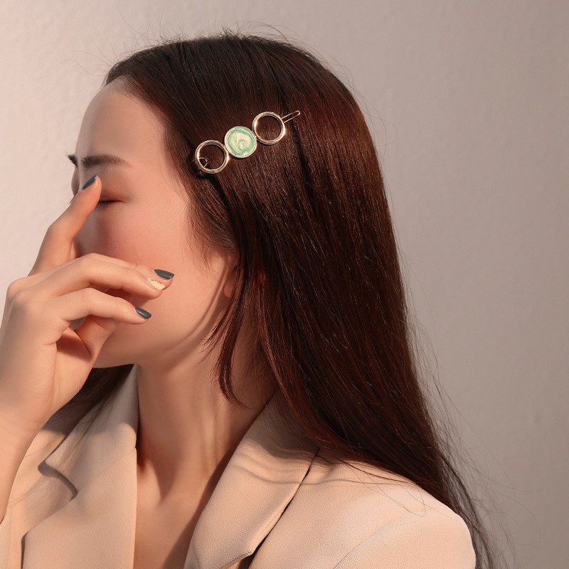 Clip of Hair Color, Geometric Star Circle