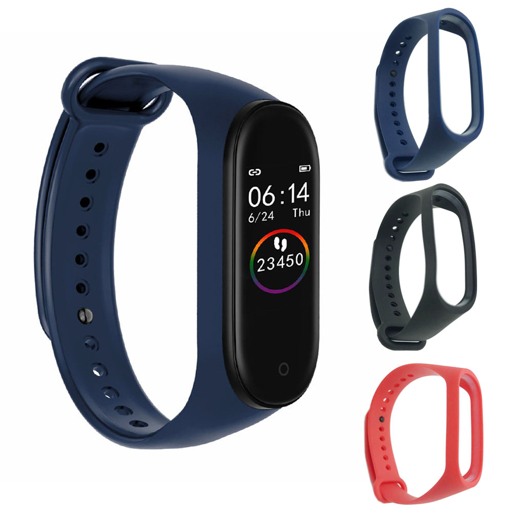 Vòng Đeo Tay Thay Thế Nhiều Màu Sắc Cho Đồng Hồ Thông Minh Xiaomi Miband 3 / 4