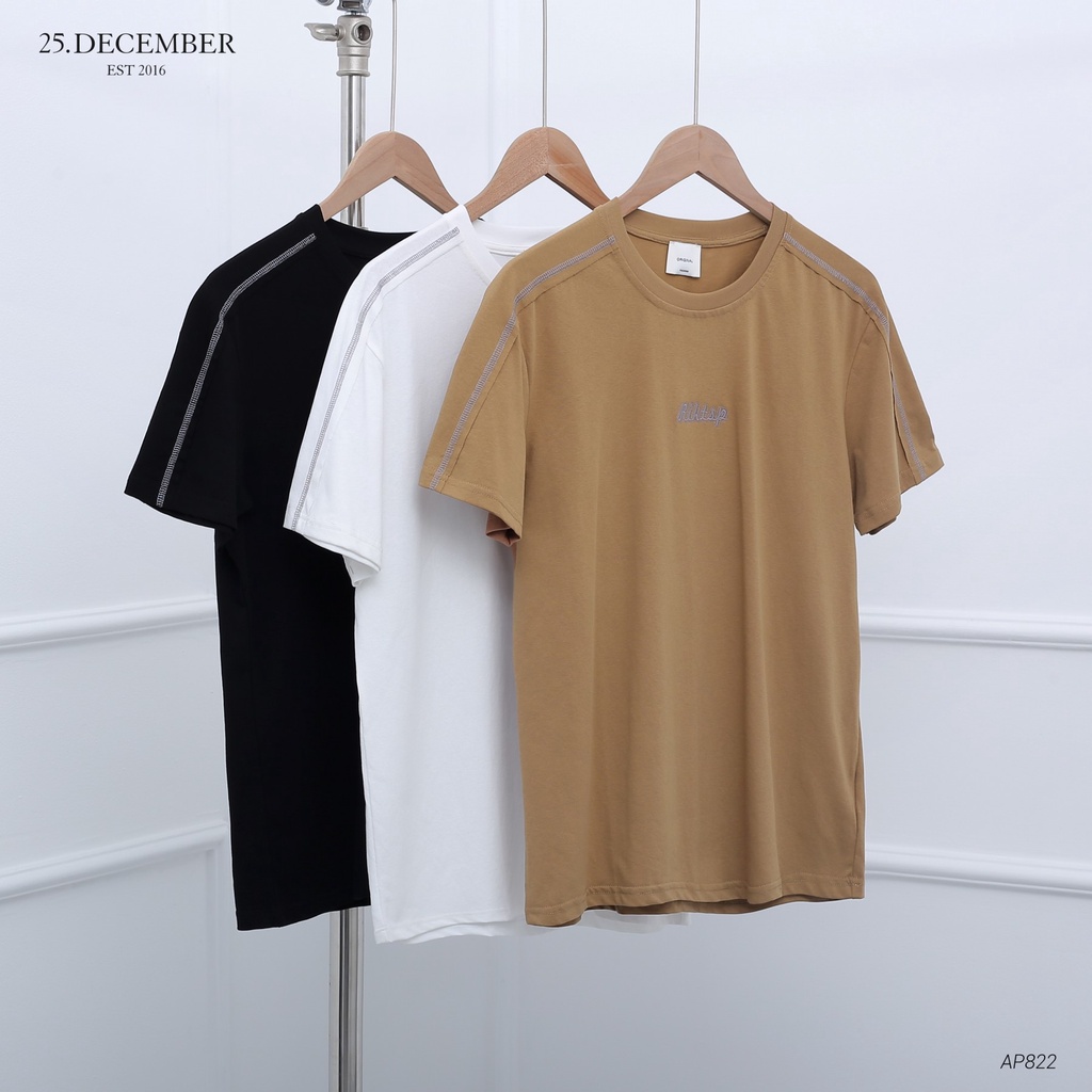 Áo phông họa tiết chữ thêu Riktsp - 25.December AP822