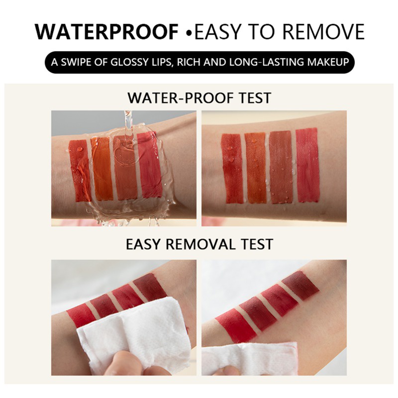 Son Lì 8 Màu Tùy Chọn Lâu Trôi Chống Dính Không Thấm Nước