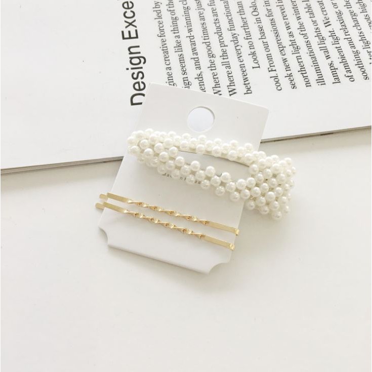 SET Kẹp tóc Hàn Quốc đính đá siêu hot (4 chiếc)