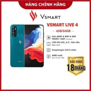 Điện Thoại VSMART LIVE 4 4GB/64GB MỚI 100% NGUYÊN SEAL✅ MẦU ĐEN