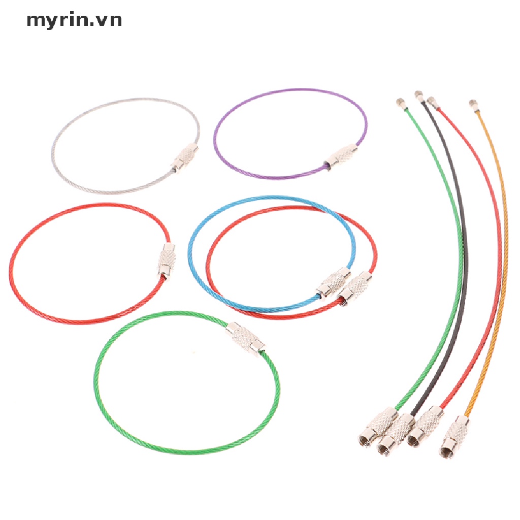 Set 10 Vòng Khóa Dây Cáp Bằng Thép Không Gỉ Tiện Dụng