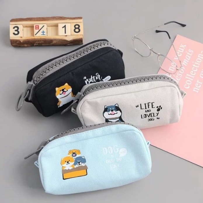 Túi Đựng Bút Bóp Đựng Bút Bóp Viết Zipper Hình Chó Cute Dễ Thương Cho Học Sinh Bé Trai Bé Gái phukienvppbinhduong