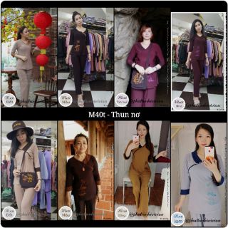 Đồ Lam Mặc Đi Chùa - Tim thắt nơ thun [Hình thật + Video 100%]