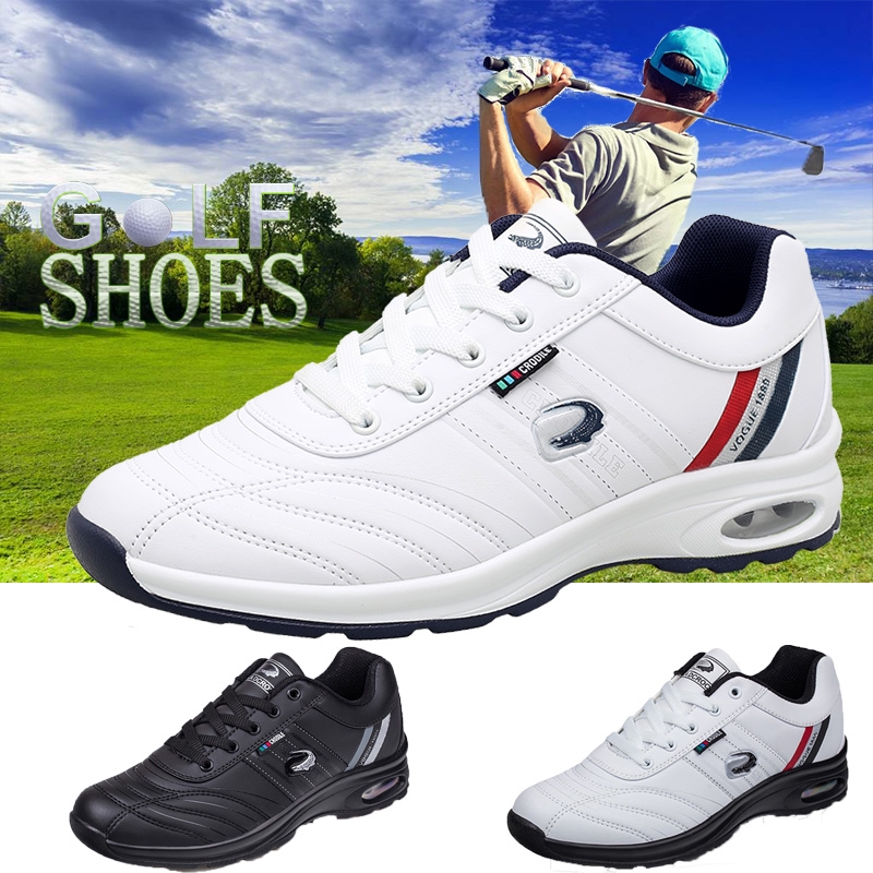 【High Quality】】Kasut Golf Kalis Air Lelaki Pelatih Golf Ringan 39-46 Ringan Untuk Lelaki Anti Slip Athletic Sneakers Training Sport Sport Male Golf Shoes