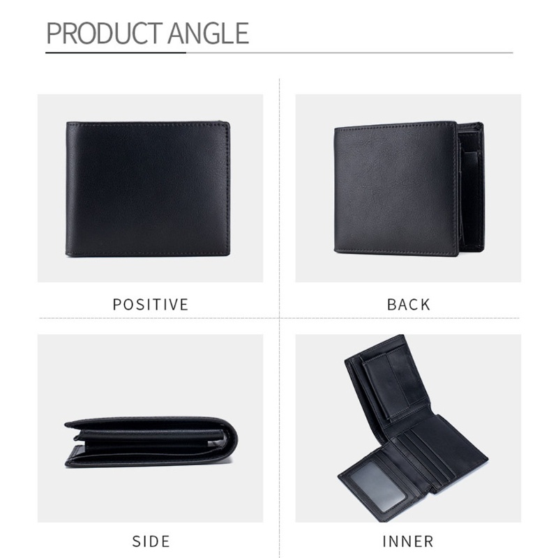 Youyo Ví Da Gập Đôi RFID Đựng Thẻ ID Tiền Xu Phong Cách Vintage Cho Nam