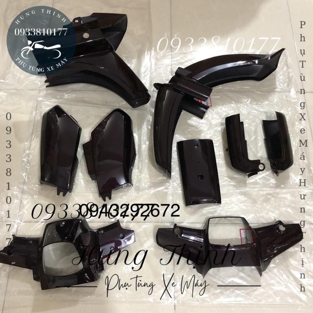 bộ vỏ nhựa xe dream màu nho tím