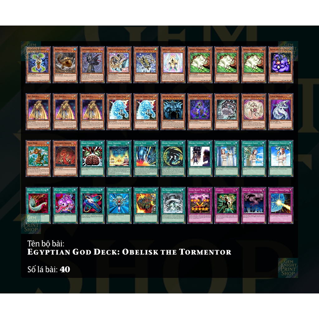 Bộ bài Yugioh - Egyptian God Deck: Obelisk the Tormentor / Structure Deck
