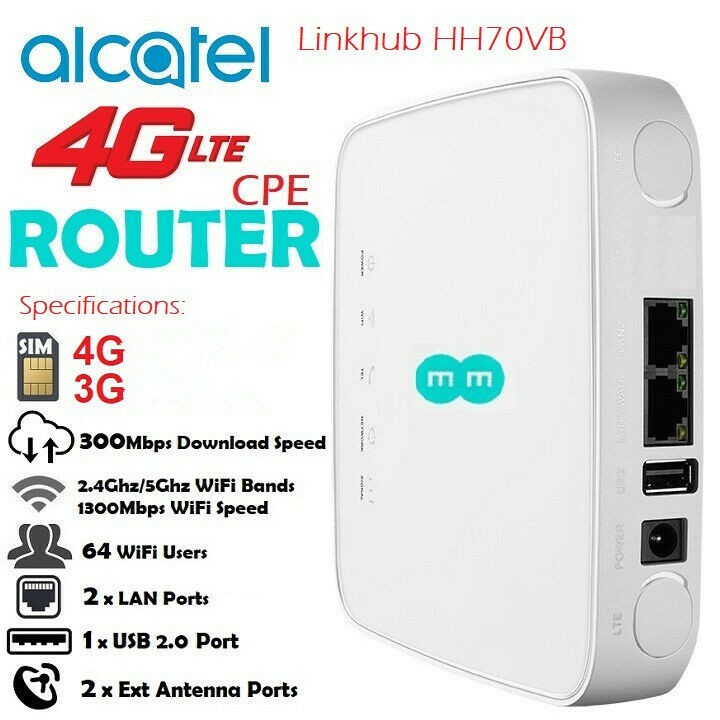 Bộ Phát Wifi 4G Alcatel HH70  đa mạng – Tốc độ 300Mbps – Hỗ trợ hai băng tần – Chuẩn AC - viễn thông HDG | BigBuy360 - bigbuy360.vn