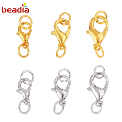 Set 10 móc cài tôm hùm Beadia có khoen làm đồ trang sức DIY