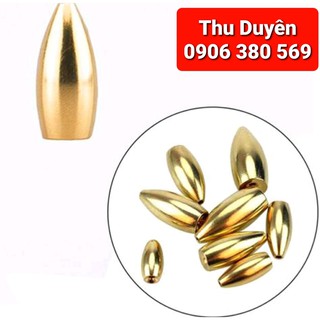 Chì đồng xuyên tâm hình bầu dục 3.5gr / 5 gram / 7 gram / 10 gram / 14 gram / chì câu cá