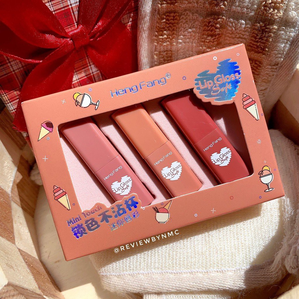 Set Son Lì 3 thỏi MINI TOUCH Hengfang nội địa chính hãng lâu trôi mềm mịn chuẩn màu sỉ tốt- GIÁ RẺ 09 | BigBuy360 - bigbuy360.vn
