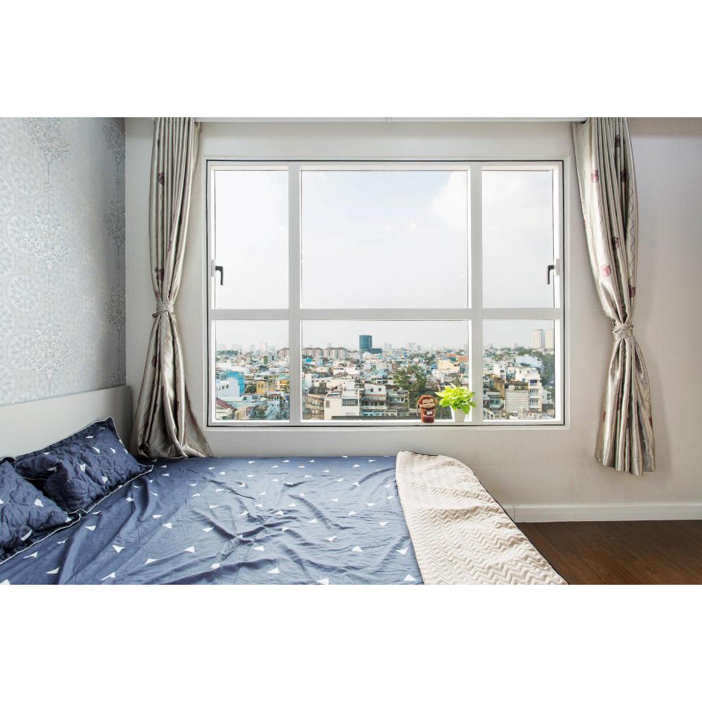 Ga giường tam giác ghi xám nhã nhặn sang trọng tặng kèm 2 vỏ gối nằm | BigBuy360 - bigbuy360.vn